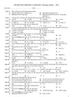 Kiểm tra HK 2 - hóa 12 - đề 2