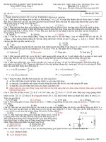 Đề thi thử đại học lần 4 - Trường THPT Nống Cống 2