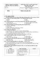 Đề Kiểm tra học kỳ 2 môn Công Nghệ 7