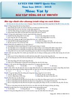 BÀI TẬP TỔNG ÔN LÝ THUYẾT MÔN VẬT LÝ