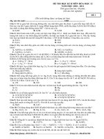 Kiểm tra HK 2 - hóa 12 - đề 3