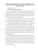MỘT SỐ KINH NGHIỆM CỦA GIÁO VIÊN NHẰM NÂNG CAO HIỆU QUẢ GIẢNG DẠY PHẦN “CÔNG DÂN VỚI ĐẠO ĐỨC CHO HỌC SINH THPT