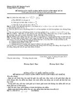 ĐỀ KIỂM TRA HỌC KỲ II TOÁN 9 ĐỀ 02