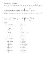 Các dạng bài tập tích phân theo chương trình mới