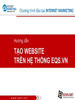 Hướng dẫn thực hành làm Website trên hệ thống EQS.VN