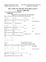 Đề cương toán 7 học kì II