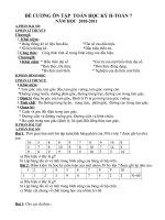 ĐÊ CƯƠNG ÔN TẬP TOÁN 7 KÌI THEO CHUẨN KT-KN