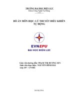 Đồ án môn học lí thuyết điều khiển tự động đại học điện  lực hà nội