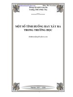 MỘT SỐ TÌNH HUỐNG HAY XẢY RA TRONG TRƯỜNG HỌC