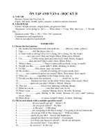 Ôn tập tiếng Anh 6 - Học kỳ II