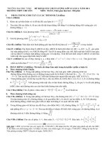 Đề thi thử ĐH lần 2, khối chuyên ĐH Vinh