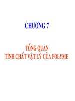 Bài giảng Hoá học và hoá lý polyme Chương 7