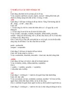 Ý NGHĨA CỦA CÁC TIỀN TỐ-HẬU TỐ