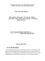 SKKN - Văn (bồi dưỡng kỹ năng sống)