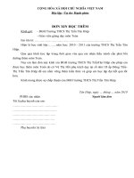 dơn xin học thêm