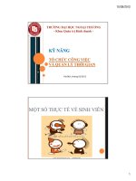 Bài giảng Kỹ năng tổ chức công việc và Quản lý thời gian - ĐH Ngoại thương