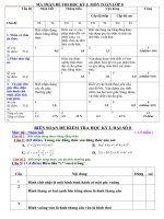 Đê thi hoc kỳ 1 toán 6 có ma trận