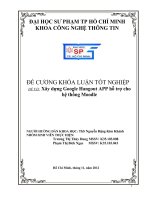 Xây dựng Google Hangout APP hỗ trợ cho hệ thống Moodle