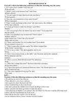 TỔNG hợp bài tập câu GIÁN TIẾP có đáp án