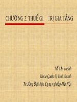 SLIDE Thuế  Chương 2 - tổng quan về thuế