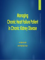 Bài giảng managing chronic heart failure patient in chronic kidney disease – BS  trần hữu hiền