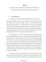 sáng kiến kinh nghiệm: Nâng cao chất lượng tiết sinh hoạt lớp, góp phần giáo dục đạo đức HS cuối câp