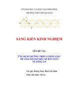 sáng kiến kinh nghiệm ứng dụng đường tròn lượng giác để giải nhanh một số bài toán về sóng cơ