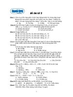 Môn Hóa Học - Đề trắc nghiệm số 2