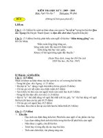 Đề Kiểm tra Ngữ văn 7 - Kỳ I