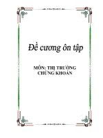 Đề cương ôn tập  thị thường chứng khoáng