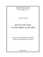 Quản lý nhà nước về viễn thông tại Hà Tĩnh