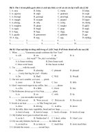 Đề Thi Tiếng Anh 7 HSG Chuẩn