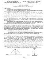 đề thi giáo viên giỏi cấp trường môn vật lý thpt quỳnh lưu III nghệ an