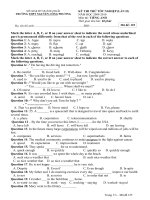 Đề thi thử môn Anh - khác (tham khảo)