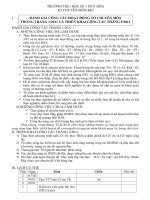 Đánh giá công tác Tháng 1 của TCM