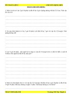 TẬP HỢP CÁC BÀI TOÁN LỚP 5 CHUYỂN ĐỘNG ĐỀU