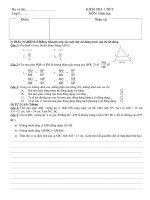 Đề kiểm tra 1 tiết Hình lọc lớp 8 (Chương III)