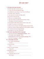 ÔN TẬP HKII ANH 7 (PHÙ CÁT 2001)