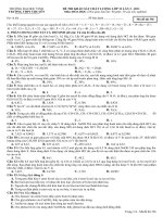 Thi thử Hóa  Đại học Vinh lần 2, năm 2011