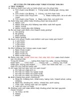 Đề ôn thi CHKII môn Khoa học lop 5