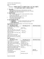 ĐẠI SỐ 8 (tiết 1 đến tiết 60)