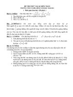 Đề thi thử vào 10-thcs nghĩa bình