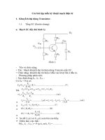 các bài tập mẫu kỹ thuật mạch điện tử