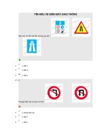 Tìm hiểu biển báo giao thông