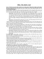 Đề cương lý thuyết tài chính vi mô có đáp án