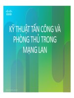 Các Kỹ thuật tấn công  Mạng và phòng Thủ