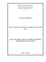 Nâng cao hiệu quả xóa đói giảm nghèo của tỉnh Vĩnh Phúc