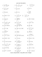 CÁC  DẠNG TÍCH PHÂN - KHÓ