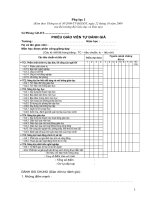 PHIẾU ĐÁNH GIÁ CHUẨN GIÁO VIÊN TRUNG HỌC