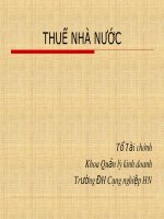 SLIDE Thuế  Chương 1 Thuế chung